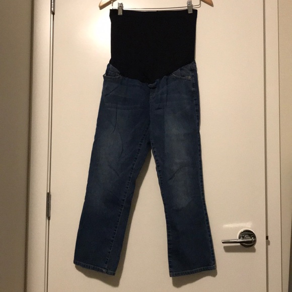 (3/$25) Like-new Liz Lange maternity jean capris - Picture 1 of 3